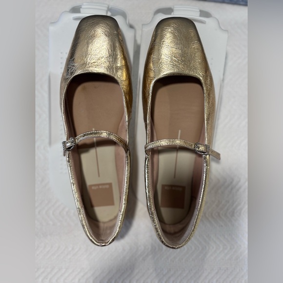 Dolce Vita Metallic Gold Flats - Picture 10 of 15